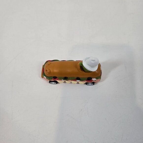 Vintage 1991 Subway Petey Pickle in Submobile Pull Back Car Fast Food Toy 3" - Picture 2 of 9